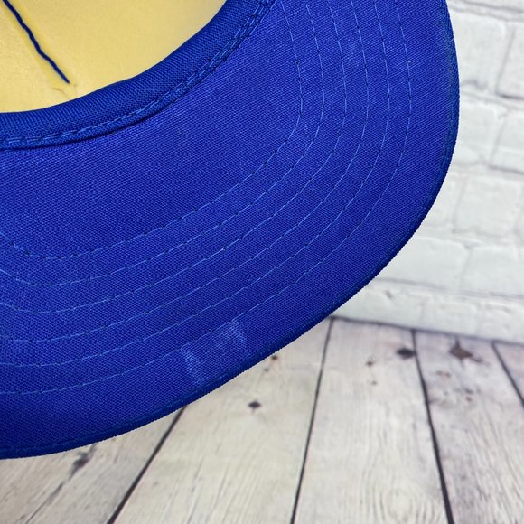 Vintage Trucker Hat Mesh Leaf Blue CANTERRA Embroidered Logo Patch One Size All - Picture 10 of 11